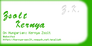 zsolt kernya business card